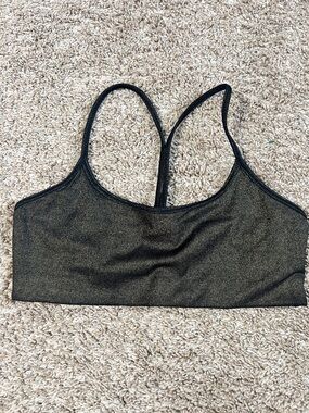 ALL ACCESS Black with Gold Shimmer Sports Bralette